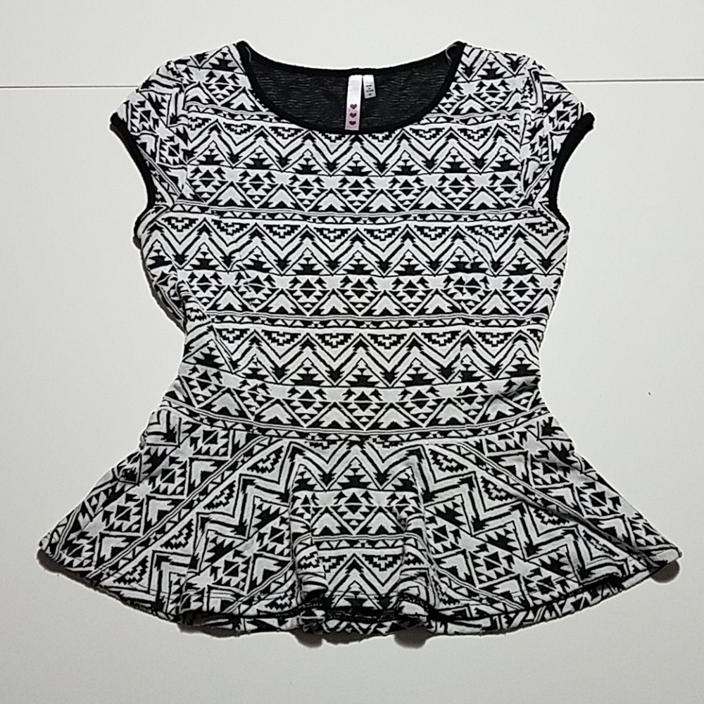 Peplum top with Keyhole back